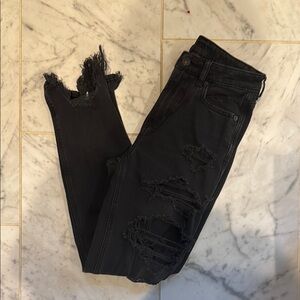 Black Distressed Women's Jeans